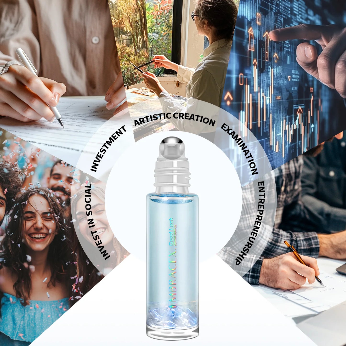 20ml Good Luck Essential Oils Rollerball Perfumes Natural Aromatherapy for Positive Energy good luck surrounds Skincare Massage