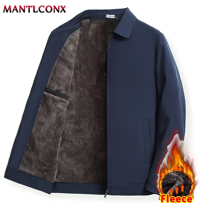 Luxury Men'S Winter Coats Business Casual Thicken Inner Men'S Winter Jacket Fleece Inner Parkas Man Thermal Warm Outerwear L-3XL